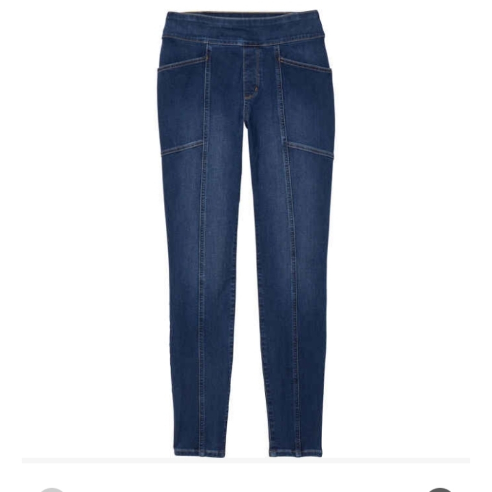 Duluth women's Jean-netics pull-on skinny Jean's high rise 14long